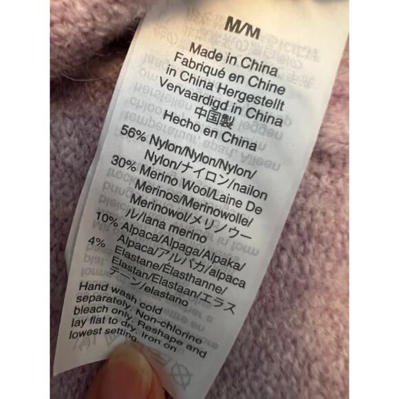 J.CREW turtle neck super soft sweater lavender wool, nylon, alpaca blend casual - Picture 4 of 10